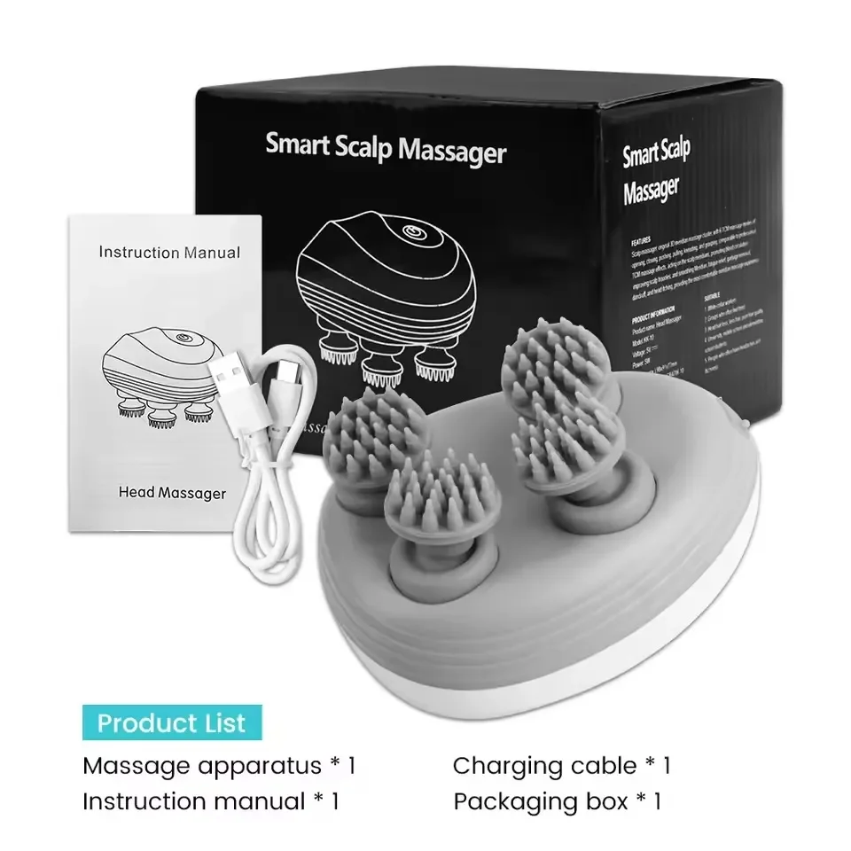 Electric Scalp Massager & Head Massage Set