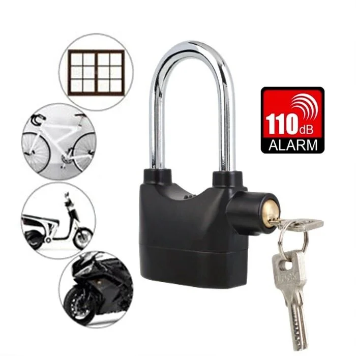 Heavy Duty Anti-Theft Security Alarm Padlock